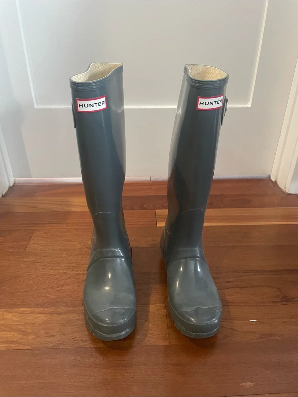 Grey Tall Hunter Rainboots